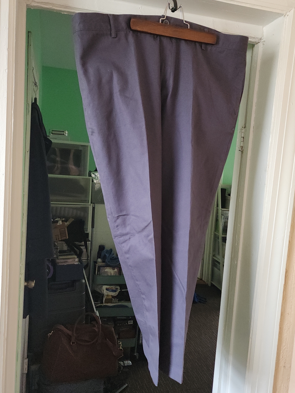 Lacoste Men's Straight Dress Pants in Slate Gray